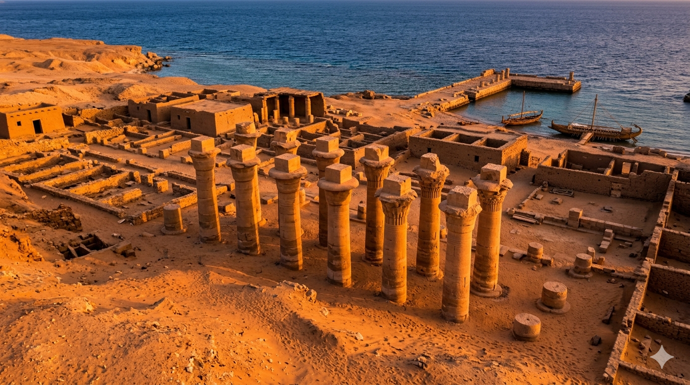 Ancient port ruins at the Red Sea